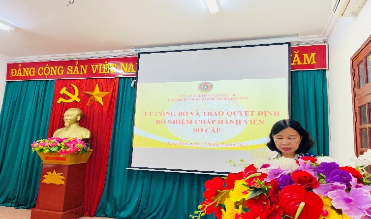 Lễ công bố và trao quyết định bổ nhiệm CHV sơ cấp tại tỉnh Lạng Sơn