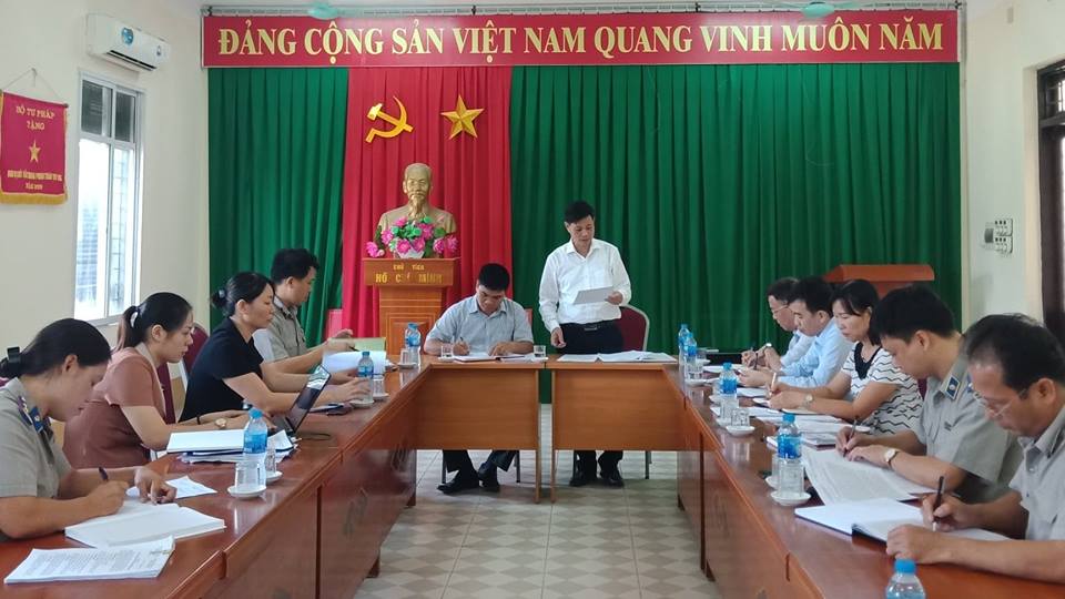 Đoàn kiểm tra số 07 của Khu vực thi đua  Khối CQTP các tỉnh miền núi phía Bắc kiểm tra tại  Chi cục THADS huyện Hữu Lũng, tỉnh Lạng Sơn