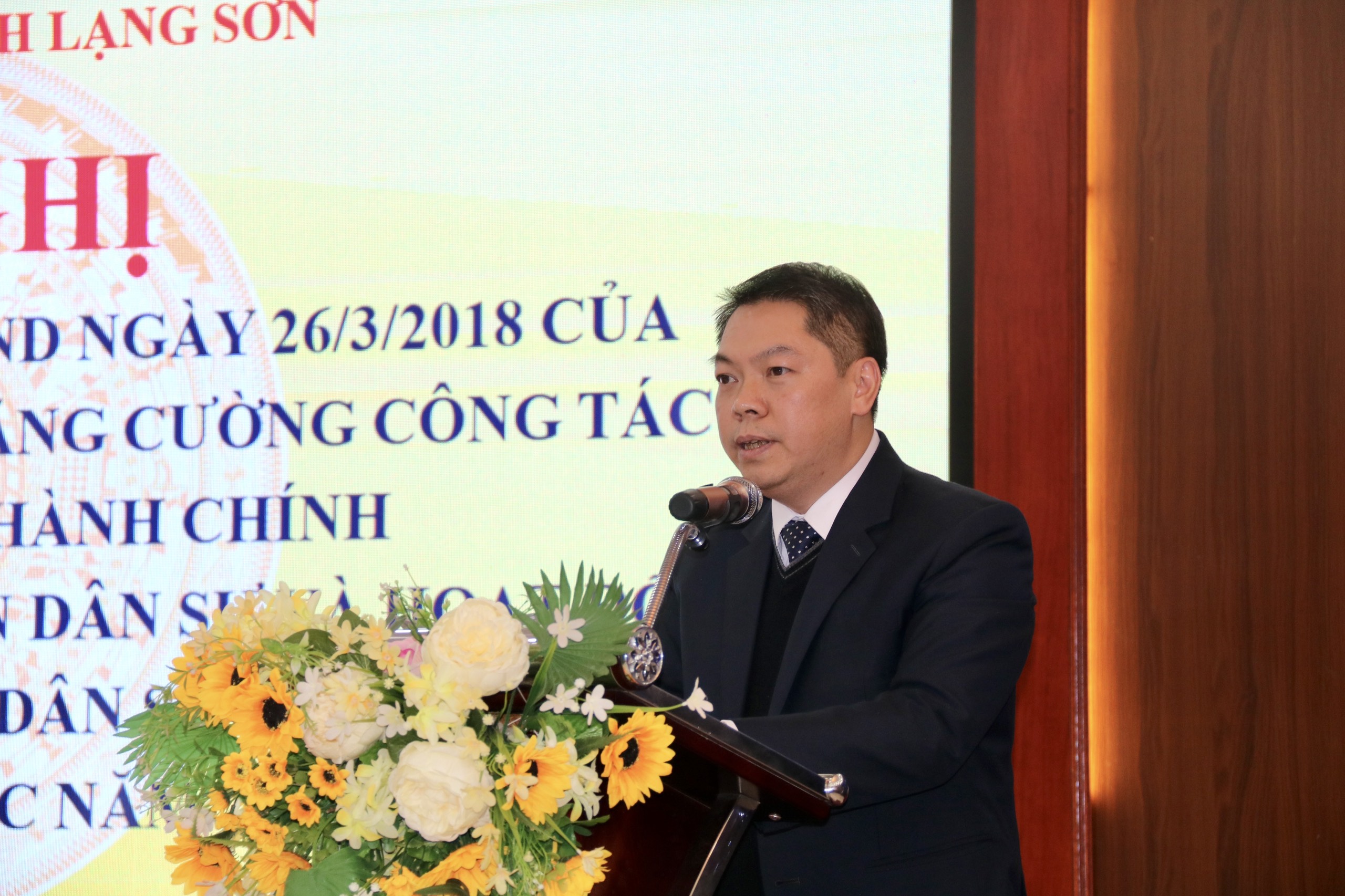 Đ/c Đoàn Thanh Sơn, Phó Chủ tịch UBND tỉnh, Trưởng BCĐ THADS phát biểu chỉ đạo