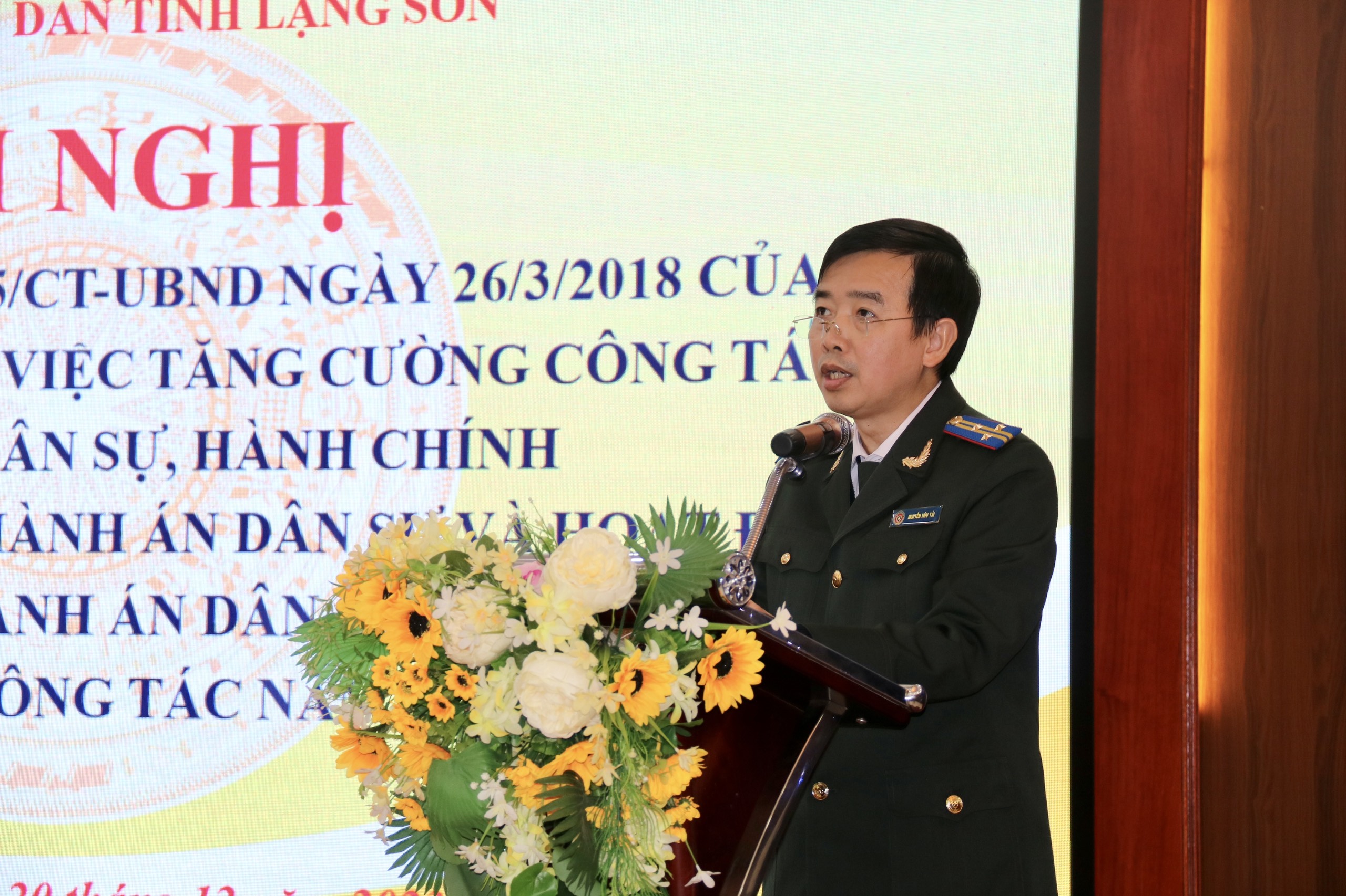 Đ/c Nguyễn Hữu Tài, Q. Cục trưởng Cục THADS tỉnh Lạng Sơn triển khai công tác THADS năm 2024