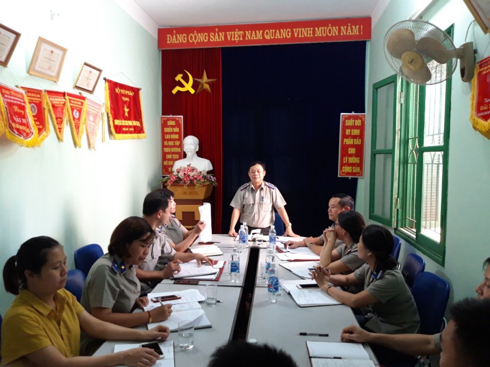 Đoàn công tác Cục Thi hành án dân sự tỉnh Lào Cai  làm việc với Lãnh đạo huyện và Chi cục Thi hành án dân sự huyện Bảo Yên