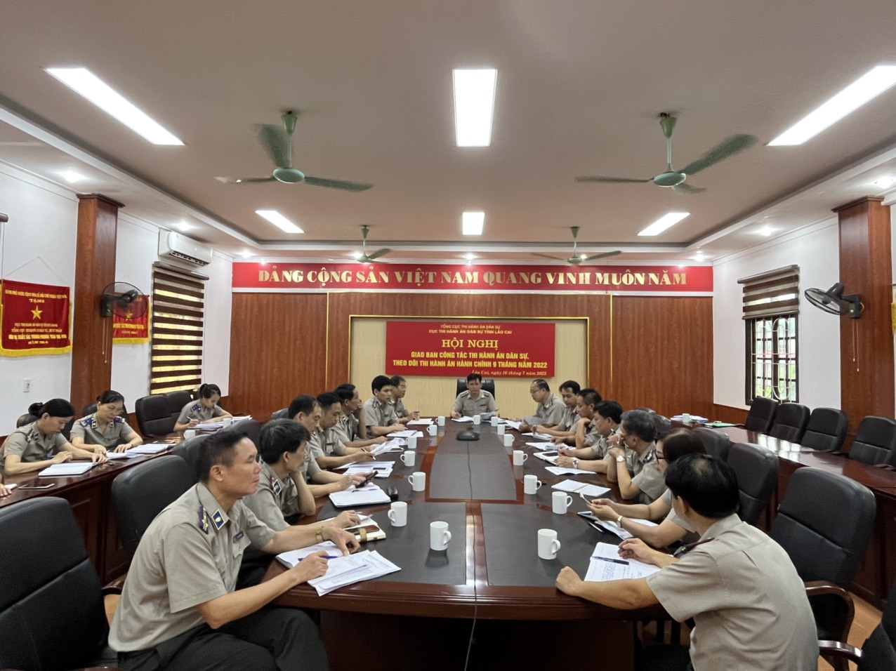 Giao ban công tác THADS, theo dõi THAHC tỉnh Lào Cai 9 tháng 2022