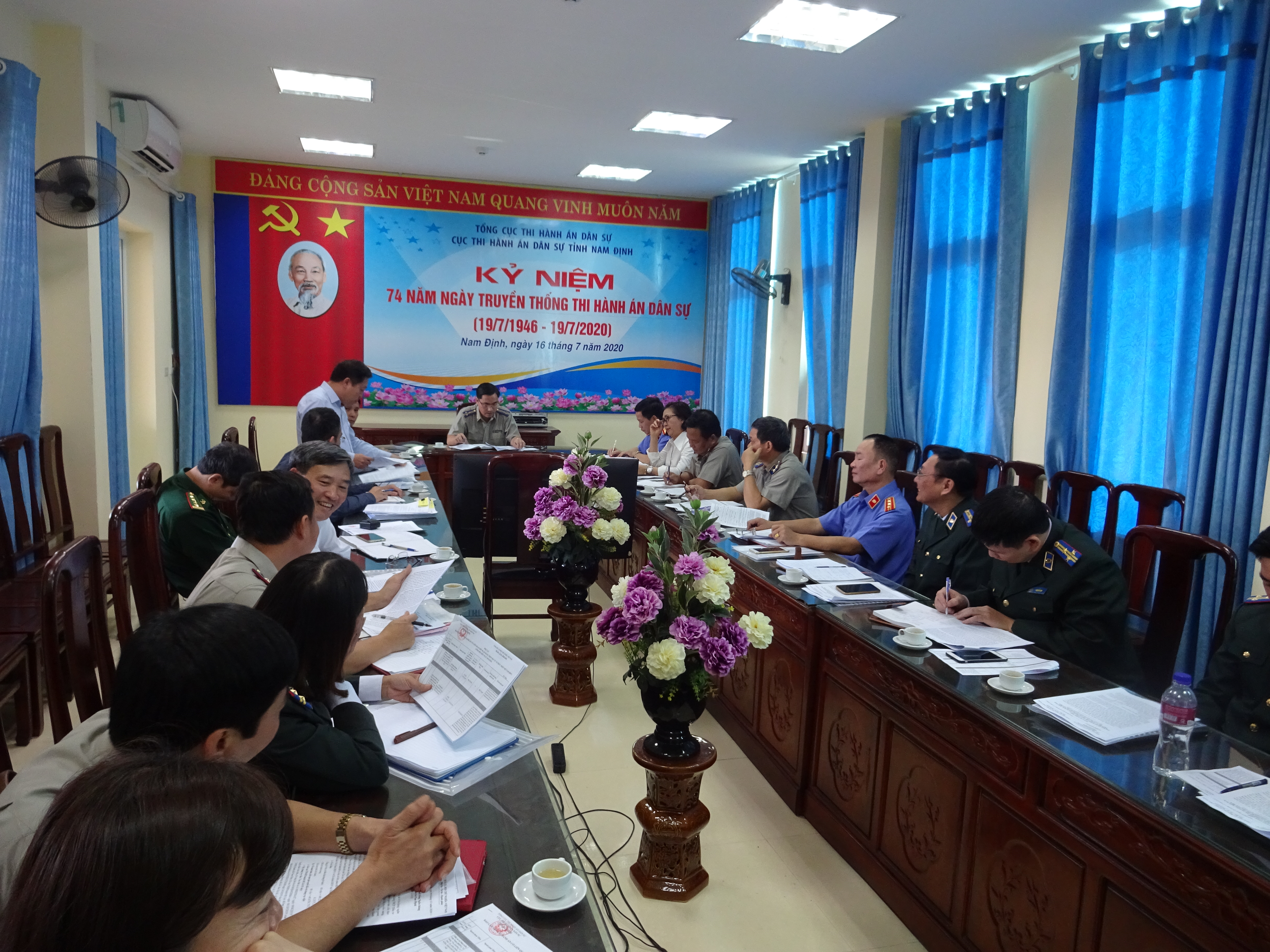 Cục Thi hành án dân sự tỉnh và Ngân hàng Ngân hàng TMCP Đầu tư và Phát triển Việt Nam làm việc về công tác thi hành án tín dụng, ngân hàng trên địa bàn tỉnh Nam Định