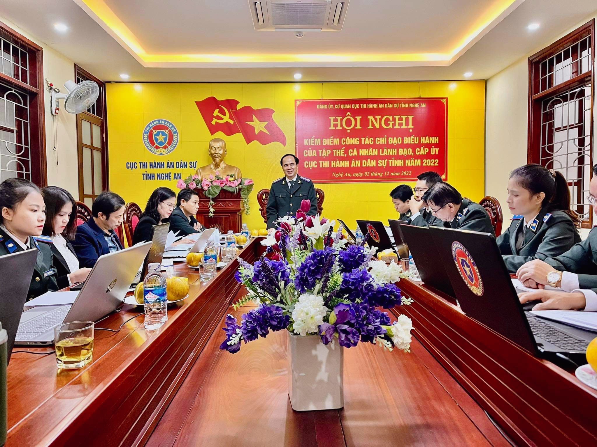 Đảng ủy, Cơ quan Cục Thi hành án dân sự tỉnh Nghệ An tổ chức Hội nghị kiểm điểm công tác chỉ đạo điều hành của tập thể, cá nhân lãnh đạo, cấp ủy Cục Thi hành án dân sự tỉnh Nghệ An