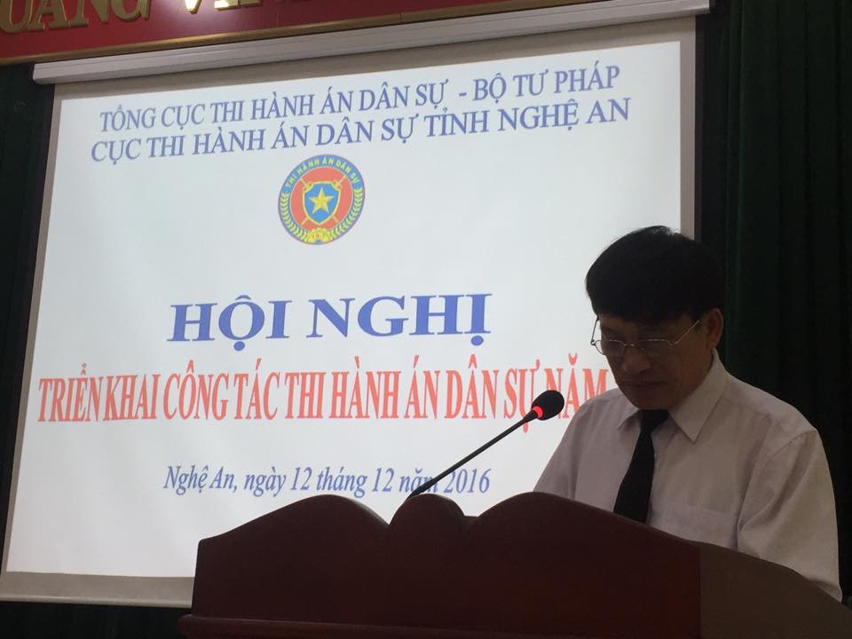 Cục thi hành án dân sự tỉnh Nghệ An tổ chức Hội nghị triển khai công tác THADS năm 2017