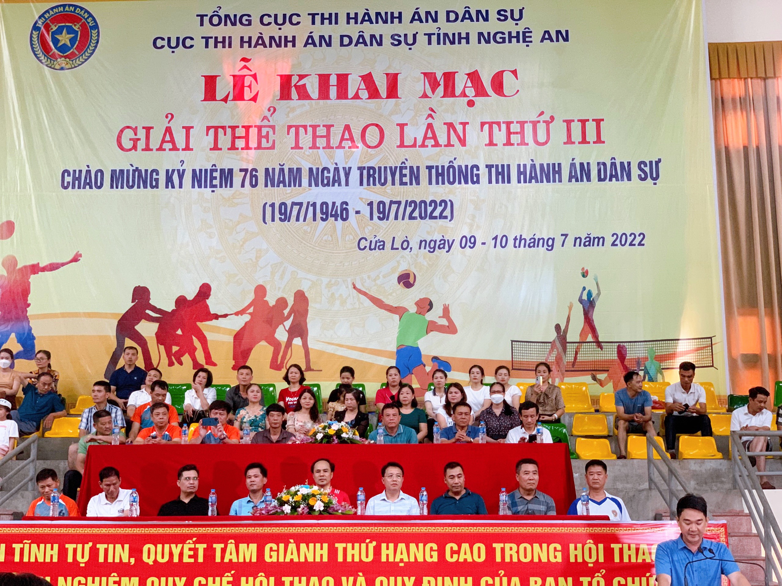 Cục Thi hành án dân sự tỉnh Nghệ An tổ chức giải thể thao lần thứ III, chào mừng kỷ niệm 76 năm ngày truyền thống Thi hành án dân sự (19/7/1946 – 19/7/2022).