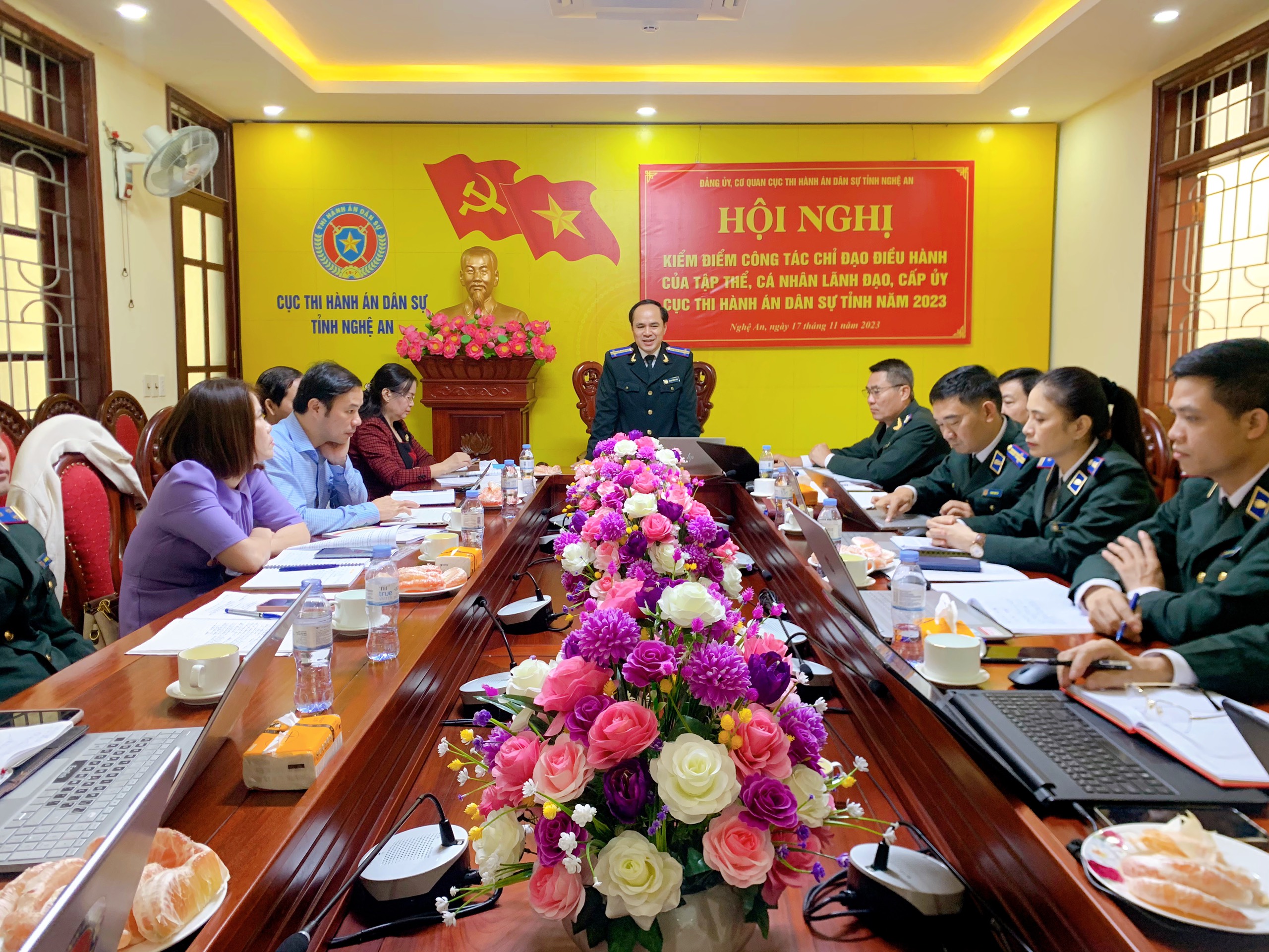 Đảng ủy, Cơ quan Cục Thi hành án dân sự tỉnh Nghệ An tổ chức Hội nghị kiểm điểm công tác chỉ đạo điều hành của tập thể, cá nhân lãnh đạo, cấp ủy Cục Thi hành án dân sự tỉnh Nghệ An