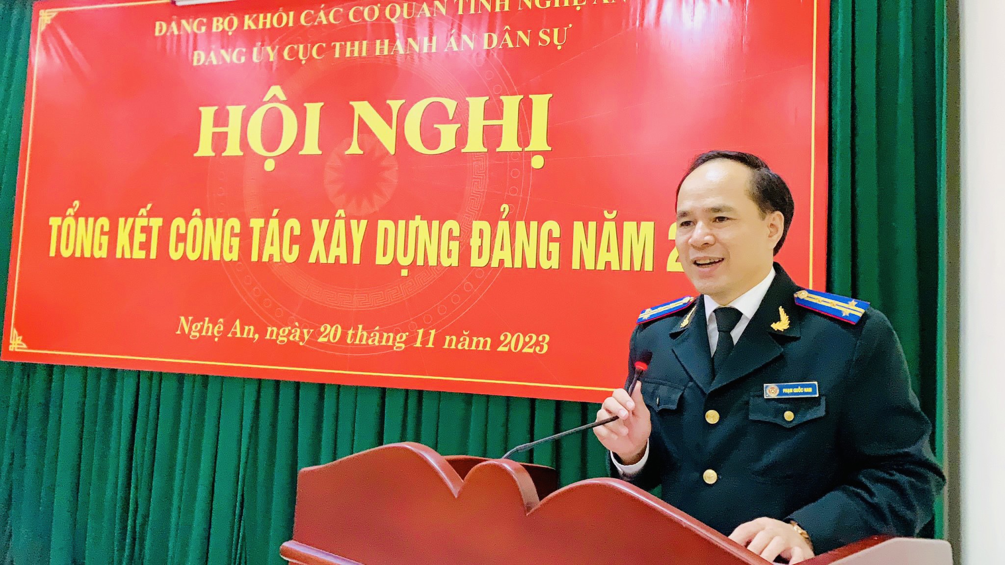 Đảng bộ Cục Thi hành án dân sự tỉnh Nghệ An tổ chức Hội nghị Tổng kết công tác xây dựng Đảng năm 2023.