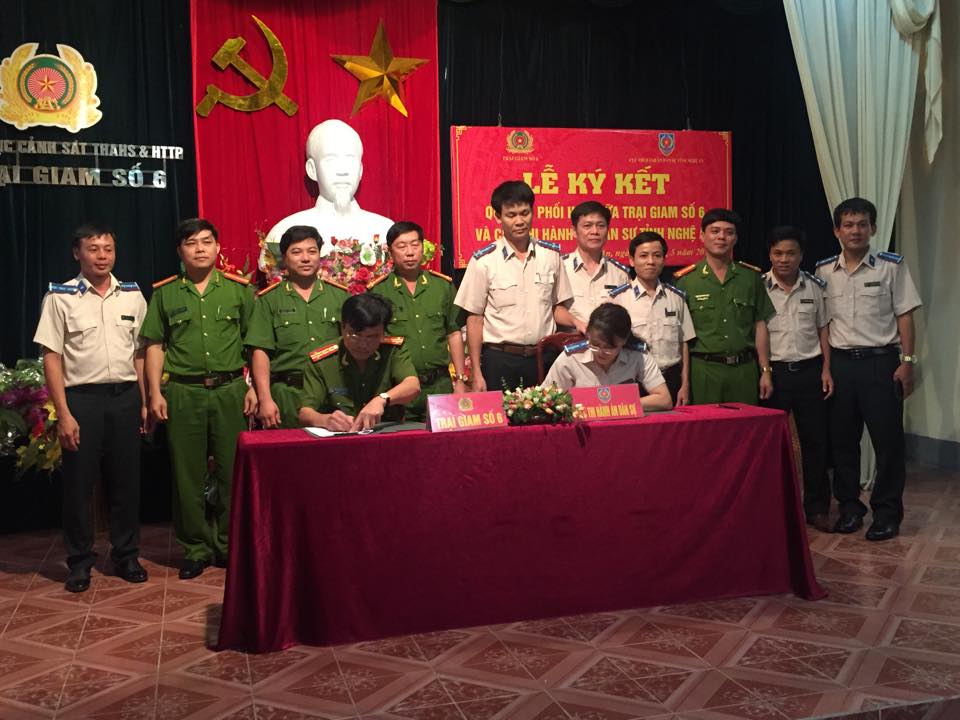 Cục Thi hành án dân sự tỉnh Nghệ An và Trại giam số 6 ký kết Quy chế phối hợp trong công tác thi hành án dân sự