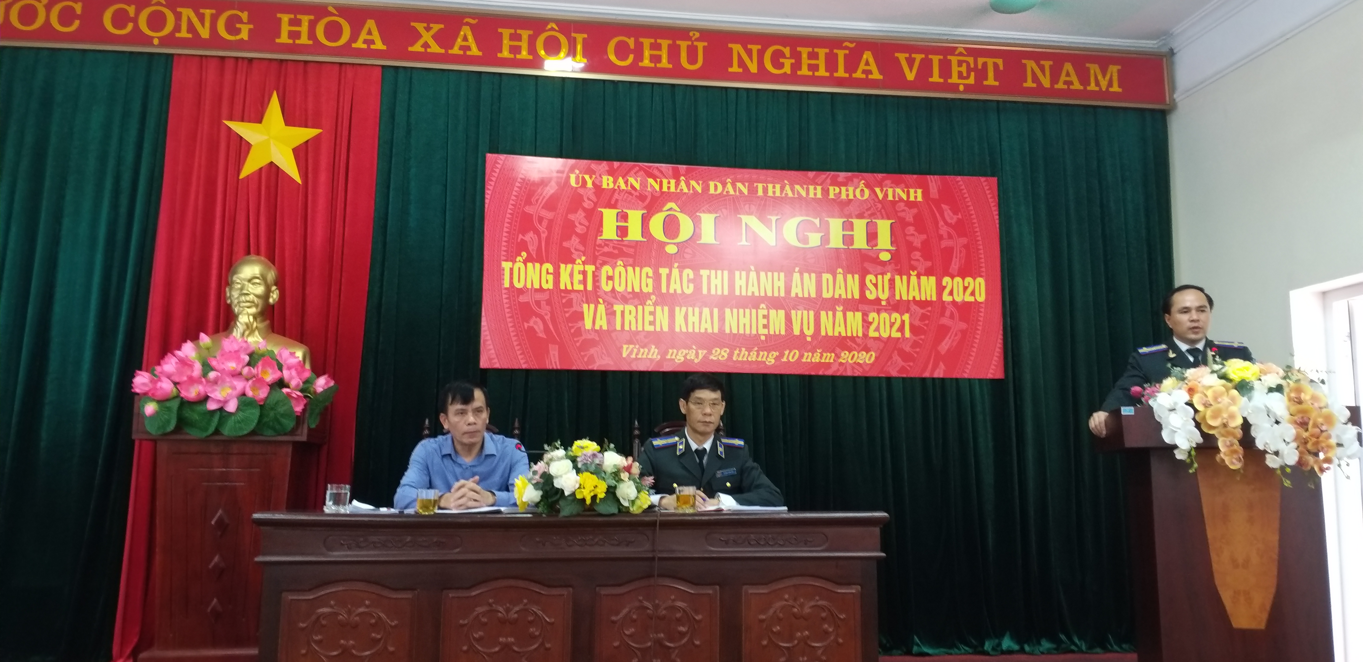 Ủy ban nhân dân thành phố Vinh, tỉnh Nghệ An tổ chức Hội nghị Tổng kết công tác Thi hành án dân sự năm 2020 và triển khai nhiệm vụ năm 2021.