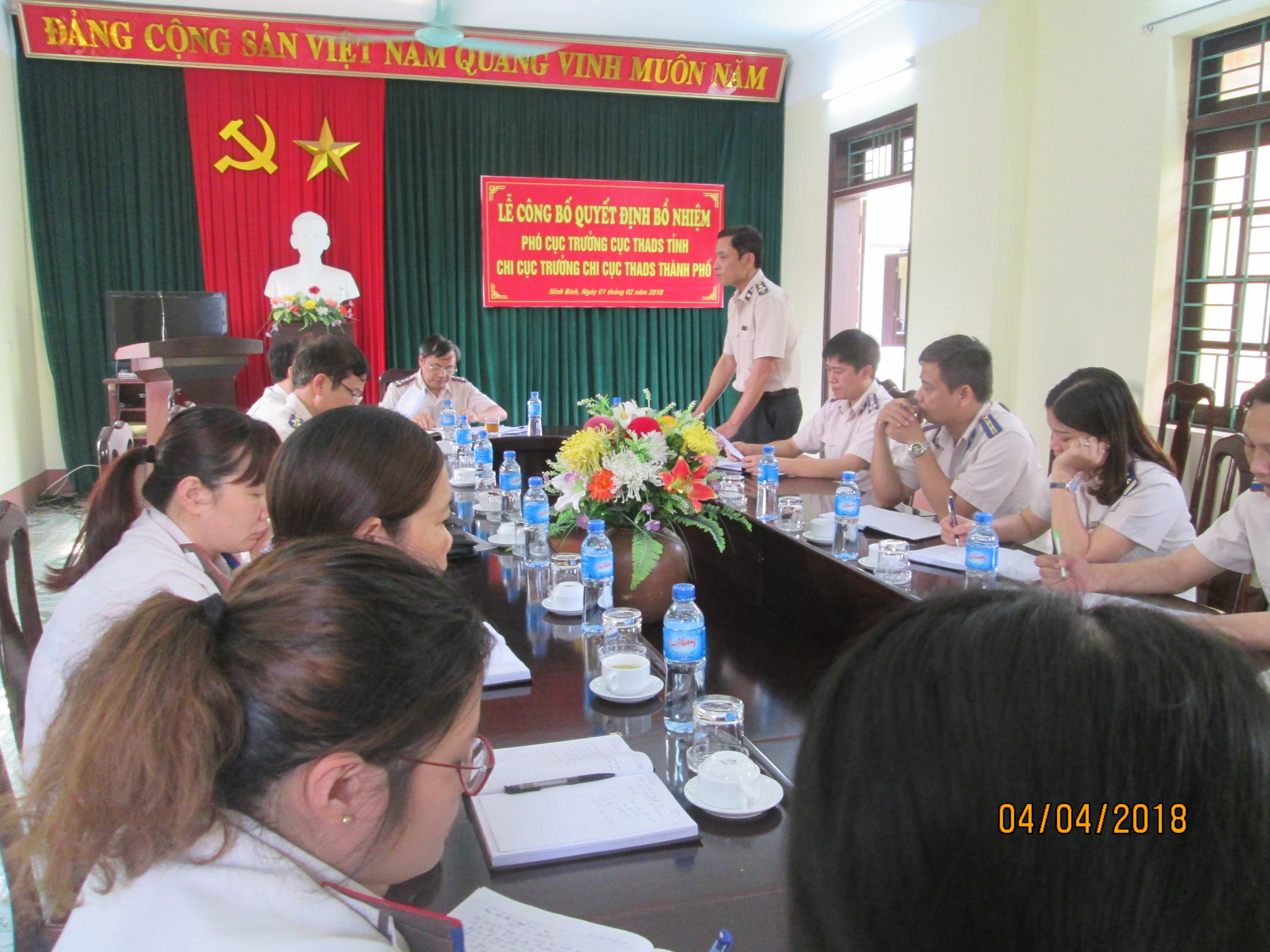 Cục Thi hành án dân sự tỉnh Ninh Bình làm việc với Chi cục Thi hành án dân sự thành phố Ninh Bình về kết quả thi hành án dân sự 06 tháng đầu năm 2018