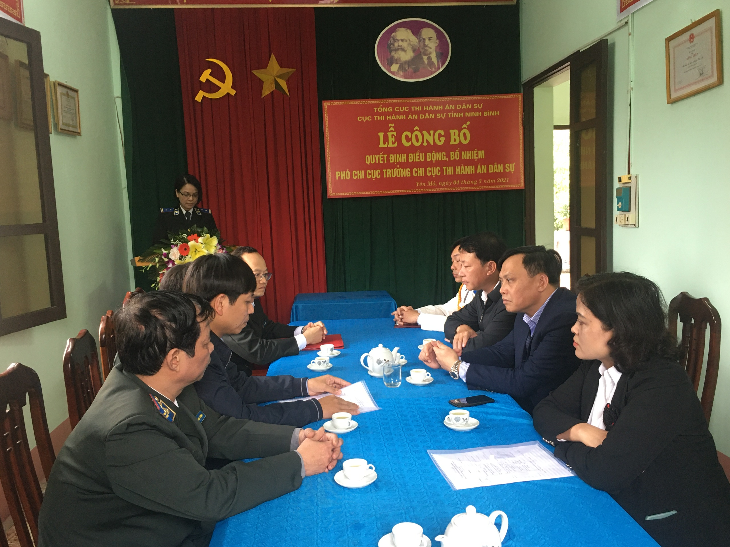 Cục Thi hành án dân sự tỉnh Ninh Bình công bố Quyết định bổ nhiệm Phó Chi cục trưởng Chi cục THADS huyện Yên Mô