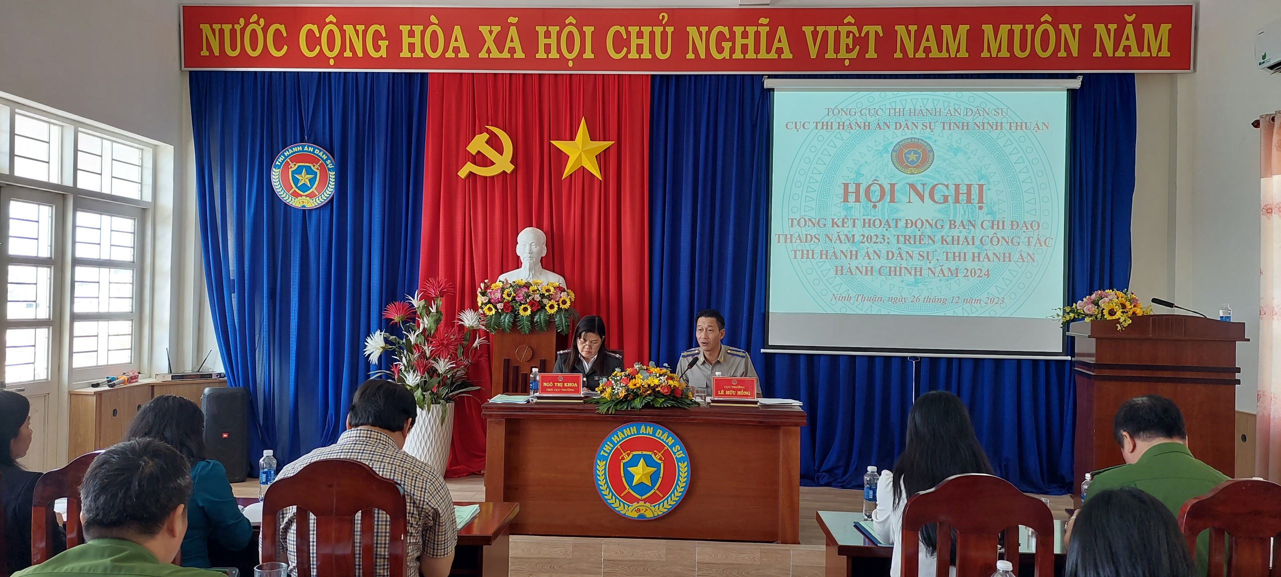 Cục Thi hành án dân sự tỉnh Ninh Thuận tổ chức hội nghị tổng kết hoạt động Ban Chỉ đạo Thi hành án dân sự và triển khai công tác thi hành án dân sự, theo dõi thi hành án hành chính năm 2024