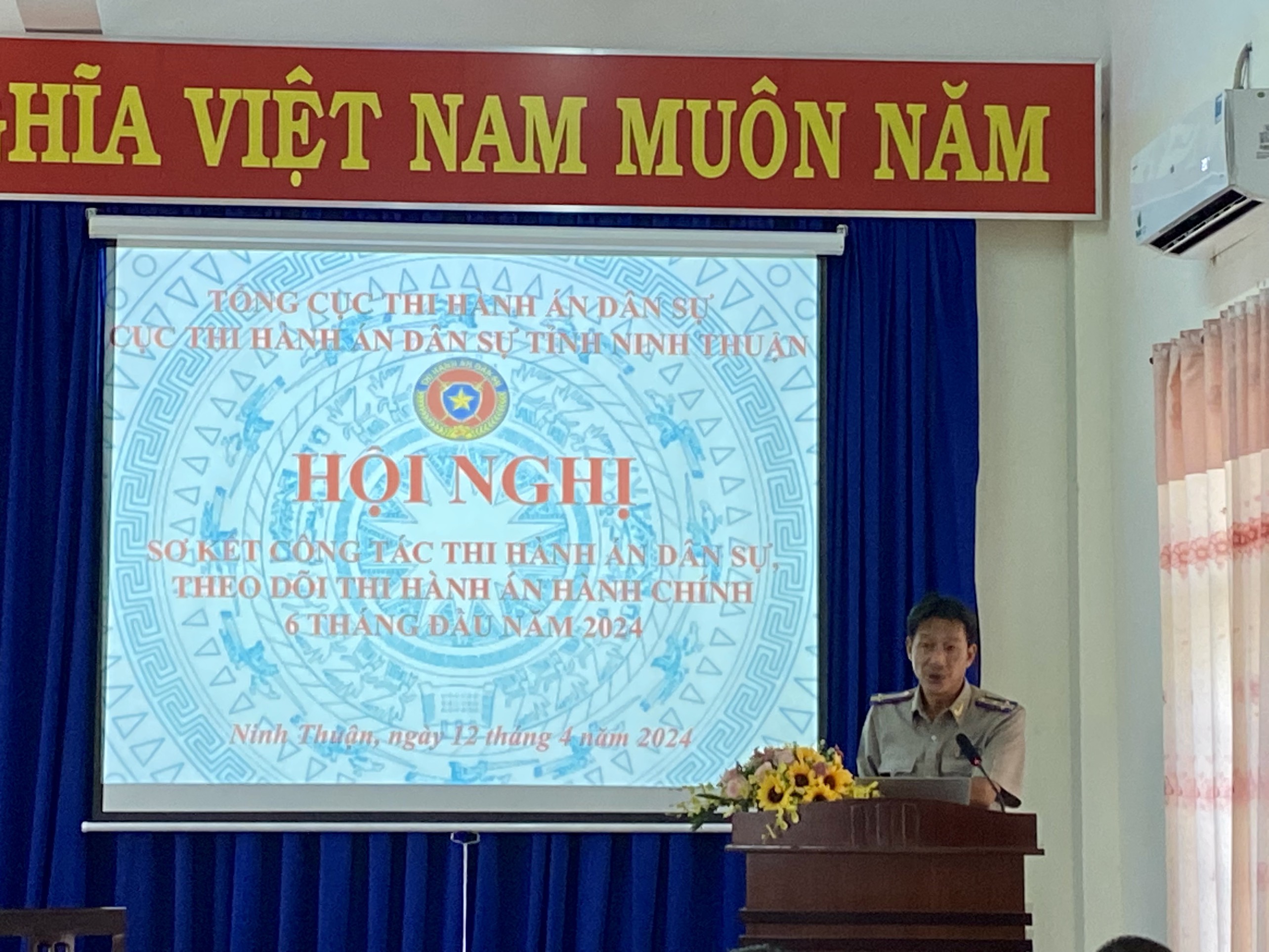 Cục Thi hành án dân sự tỉnh Ninh Thuận tổ chức Hội nghị sơ kết công tác THADS, theo dõi THAHC 6 tháng đầu năm 2024