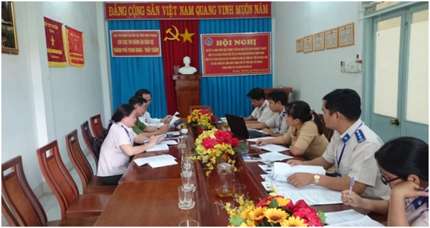 Chi cục Thi hành án dân sự thành phố Phan Rang – Tháp Chàm tổ chức Hội nghị sơ kết thực hiện Thông tư Liên tịch số 06/2016/TTLT-BTP-VKSNDTC-TANDTC và Quy chế số 321/2016/ QCLN-CCTHADS-CA-TAND-VKSND