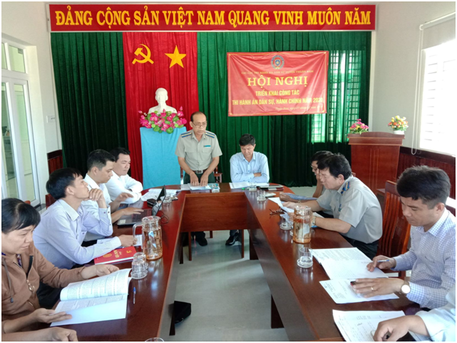 Chi cục THADS huyện Thuận Nam tổ chức tổng kết công tác thi hành án dân sự năm 2019 và triển khai công tác năm 2020