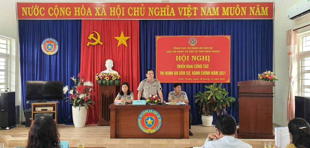 Cục Thi hành án dân sự tỉnh Ninh Thuận thi đua phấn đấu đạt và vượt chỉ tiêu trong năm 2021