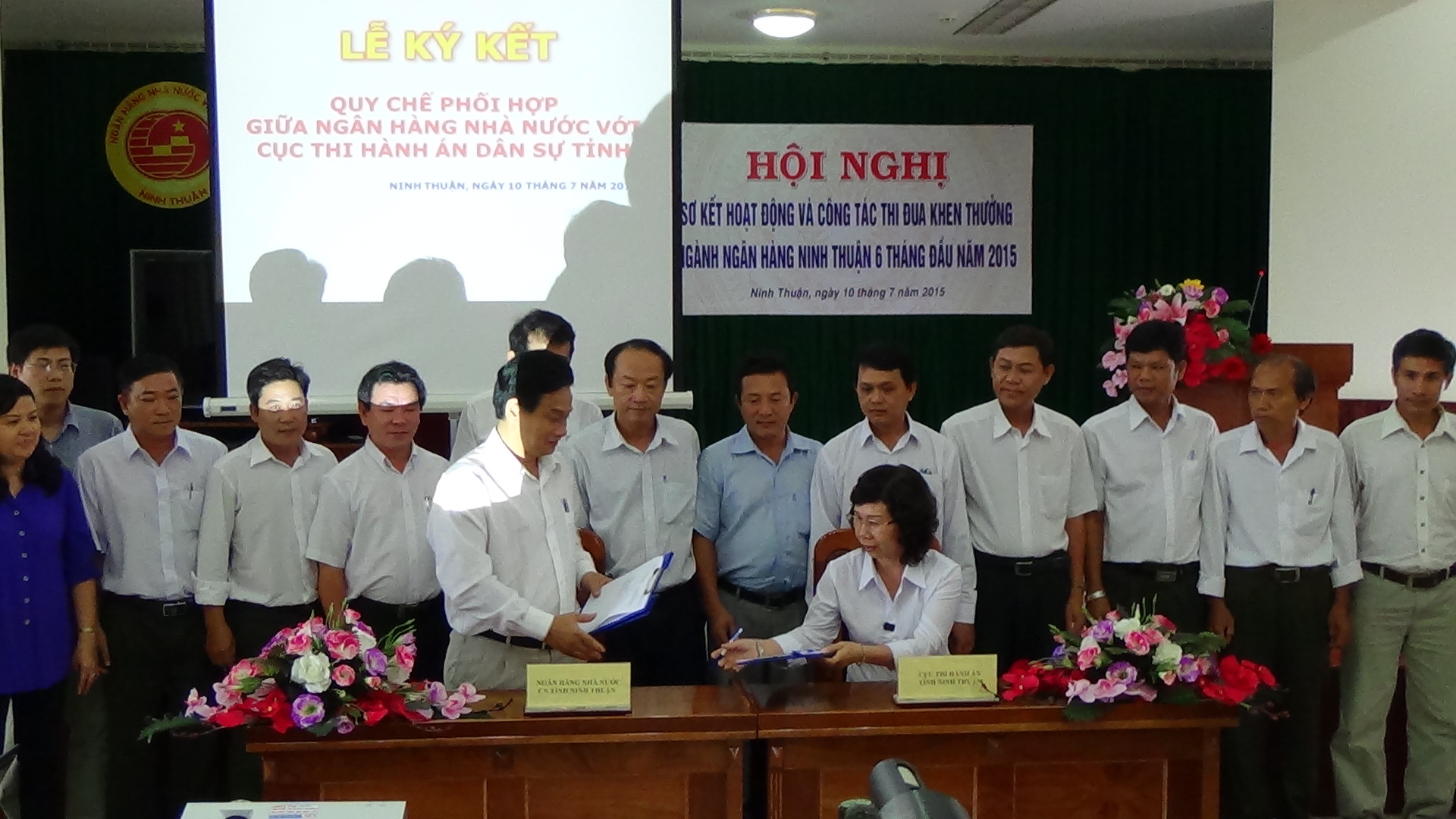 Cục Thi hành án dân sự tỉnh và Ngân hàng Nhà nước Việt Nam- Chi nhánh tỉnh Ninh Thuận tổ chức ký kết quy chế phối hợp trong công tác thi hành án dân sự