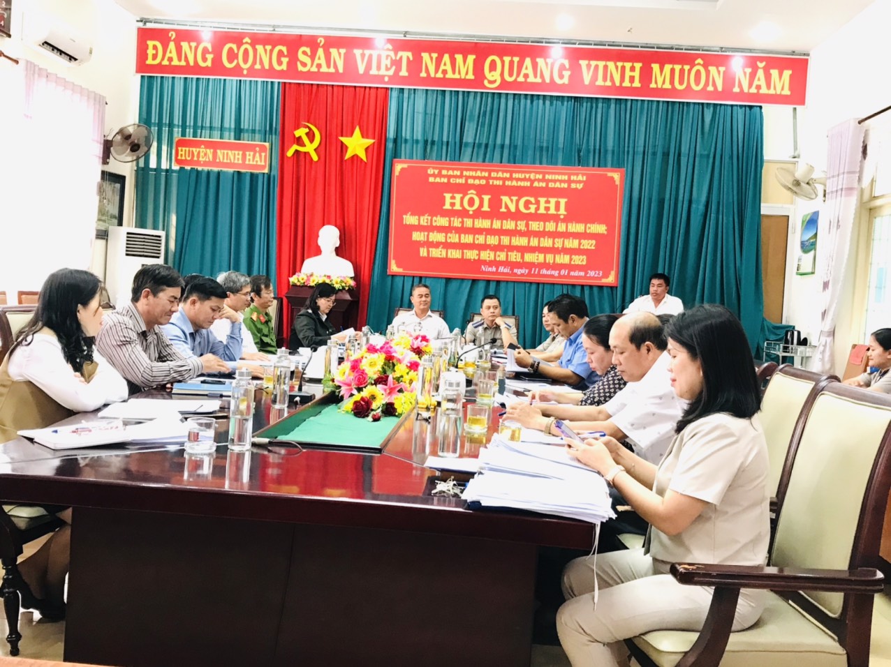 Chi cục Thi hành án dân sự huyện Ninh Hải tổ chức Hội nghị triển khai công tác năm 2023