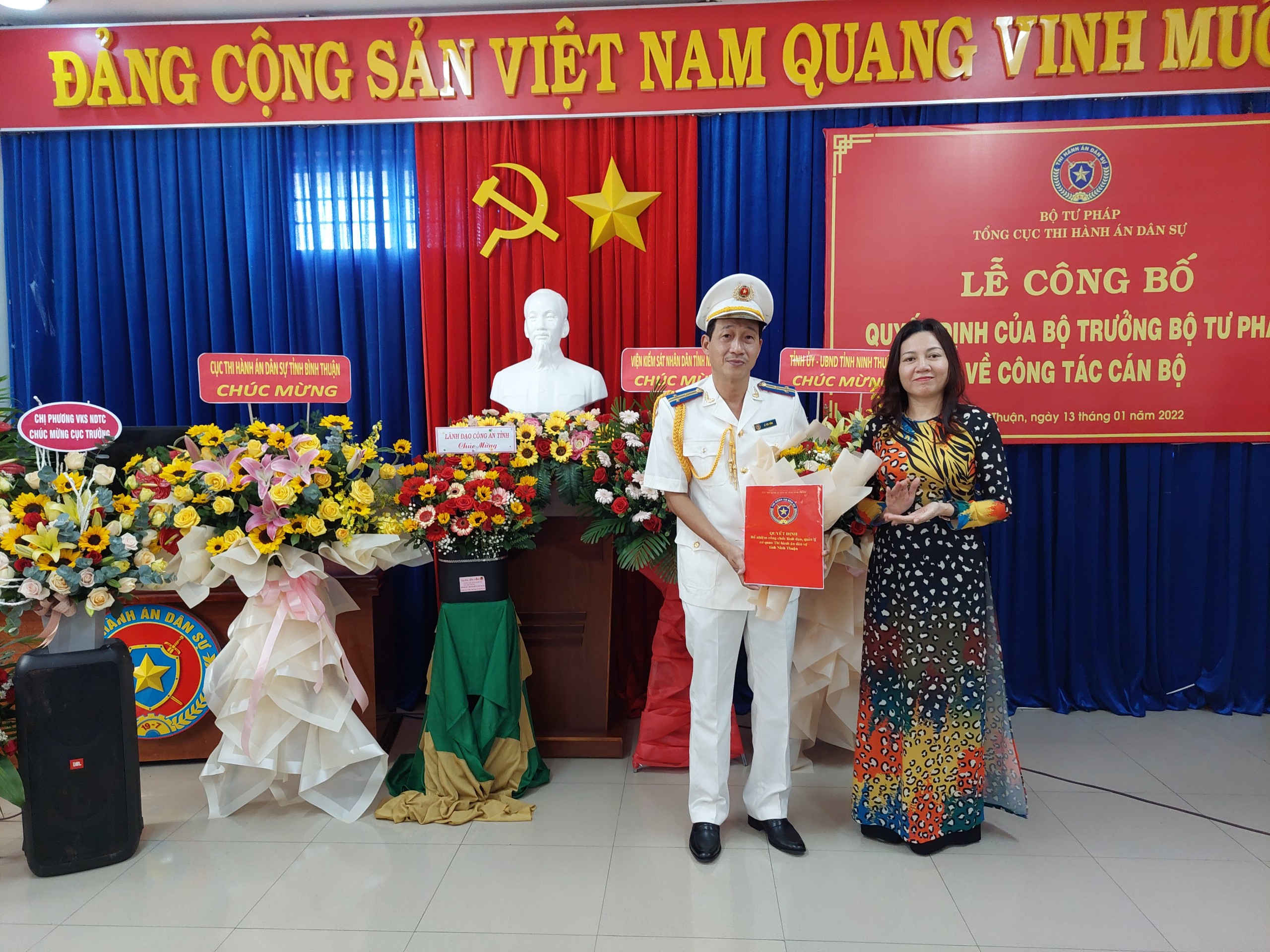 Cục Thi hành án dân sự tỉnh Ninh Thuận tổ chức Lễ công bố quyết định bổ nhiệm chức vụ Cục trưởng Cục Thi hành án dân sự