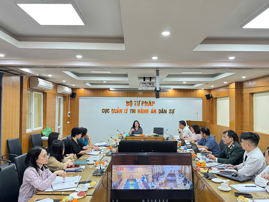 Họp Tổ soạn thảo xây dựng Thông tư quy định Chế độ báo cáo thống kê thi hành án dân sự, theo dõi thi hành án hành chính