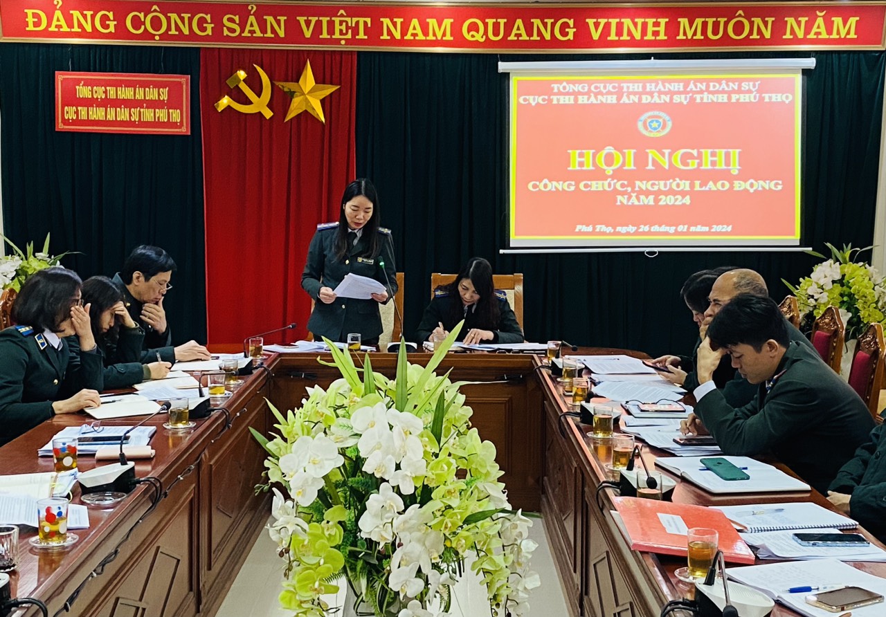 Cục Thi hành án dân sự tỉnh Phú Thọ tổ chức Hội nghị công chức, người lao động năm 2024