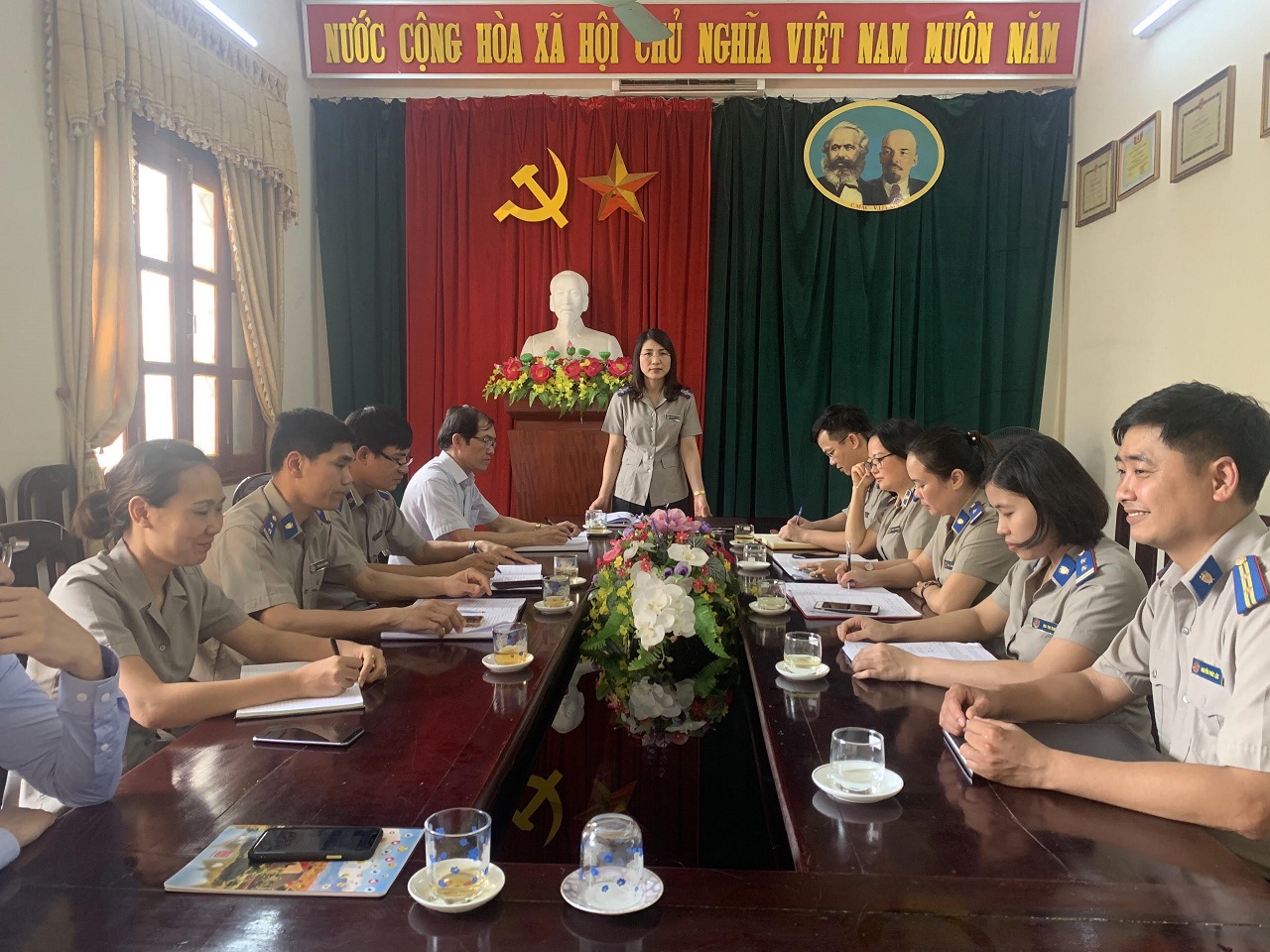 Cục trưởng Cục THADS tỉnh Phú Thọ tham dự Hội nghị cán bộ để thực hiện quy trình bổ nhiệm Phó Chi cục Trưởng tại Chi cục THADS huyện Cẩm Khê và huyện Thanh Ba