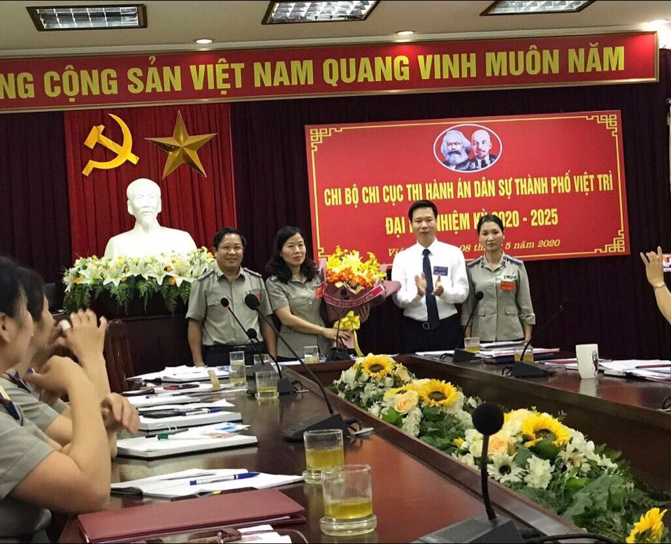 Chi cục THADS  Tp.Việt Trì tổ chức thành công Đại hội chi bộ Chi cục Thi hành án dân sự nhiệm kỳ 2020 - 2025