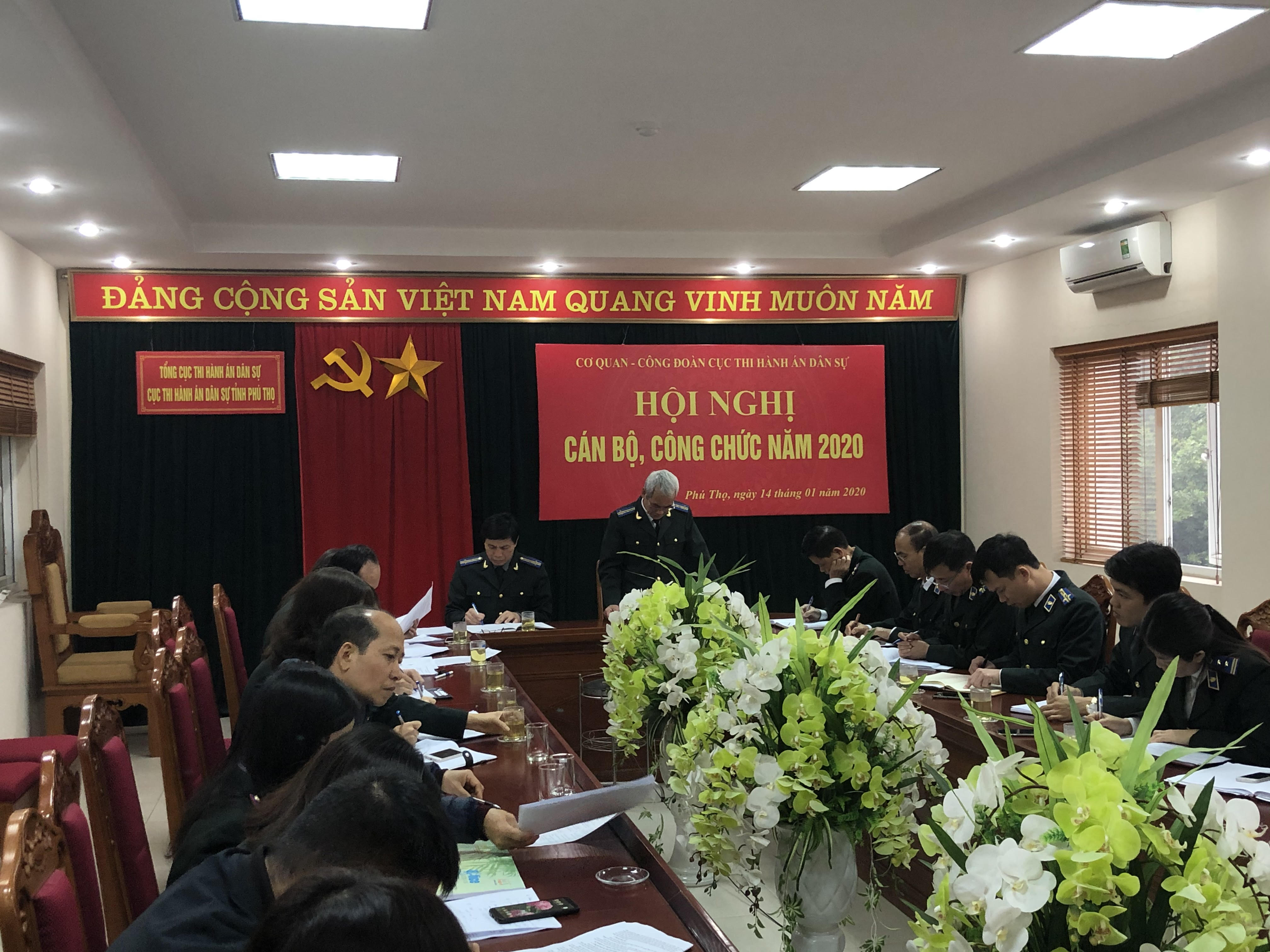 Cục Thi hành án dân sự tỉnh Phú Thọ tổ chức Hội nghị cán bộ, công chức, người lao động năm 2019