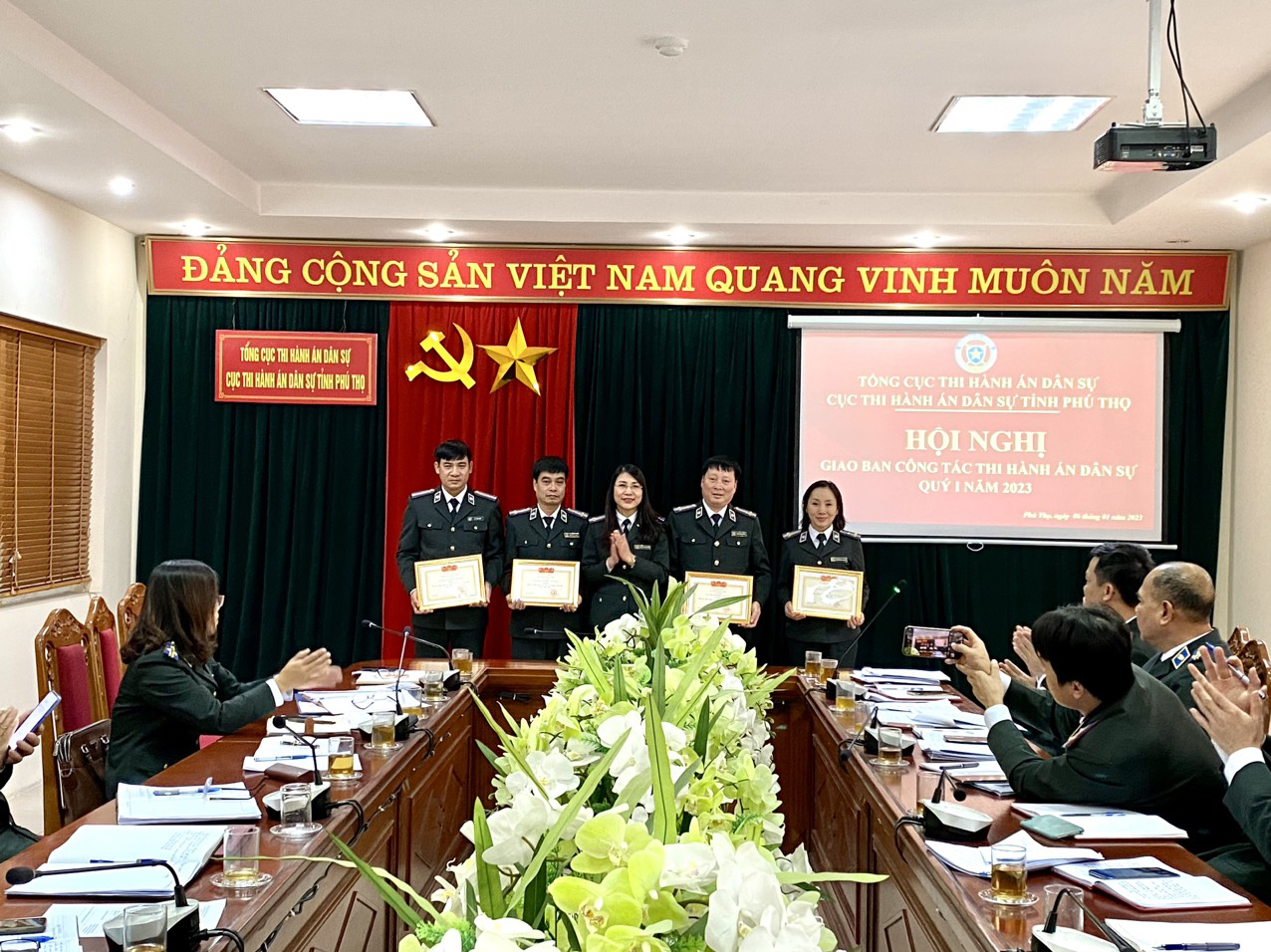 Cục Thi hành án dân sự tỉnh Phú Thọ tổ chức Hội nghị giao ban công tác thi hành án dân sự, theo dõi thi hành án hành chính quý I năm 2023