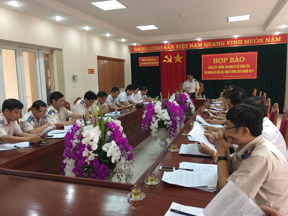 Cục Thi hành án dân sự tỉnh Phú Thọ tổ chức Họp báo Quý II năm 2017