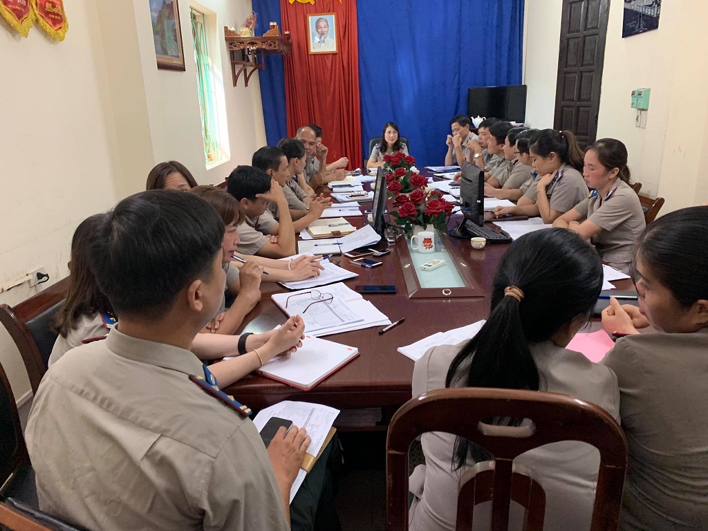 Cục trưởng Cục Thi hành án dân sự tỉnh Phú Thọ  làm việc với các Chi cục THADS huyện, thành, thị  nhằm nâng cao kết quả thi hành án dân sự, phấn đấu hoàn thành chỉ tiêu nhiệm vụ được giao