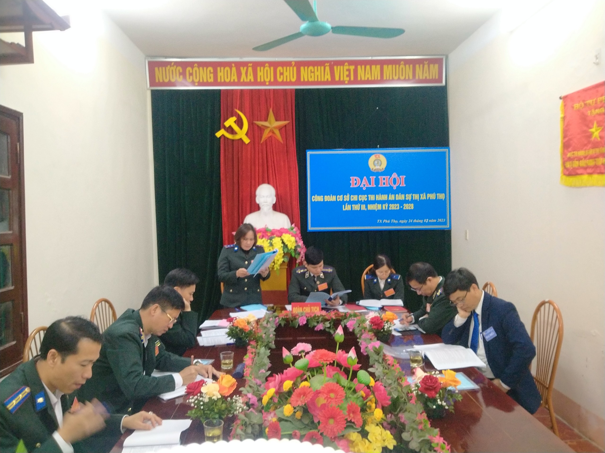 Công đoàn cơ sở Chi cục Thi hành án dân sự thị xã Phú Thọ tổ chức đại hội lần thứ III nhiệm kỳ 2023 - 2028