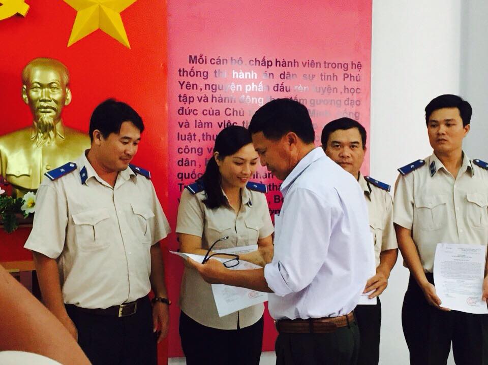 Cục THADS tỉnh Phú Yên: Công bố Quyết định bổ nhiệm Chấp hành viên sơ cấp