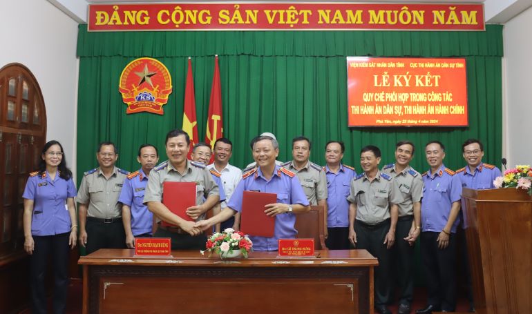 Cục Thi hành án dân sự tỉnh Phú Yên và Viện kiểm sát nhân dân tỉnh Phú Yên: Ký kết quy chế phối hợp liên ngành