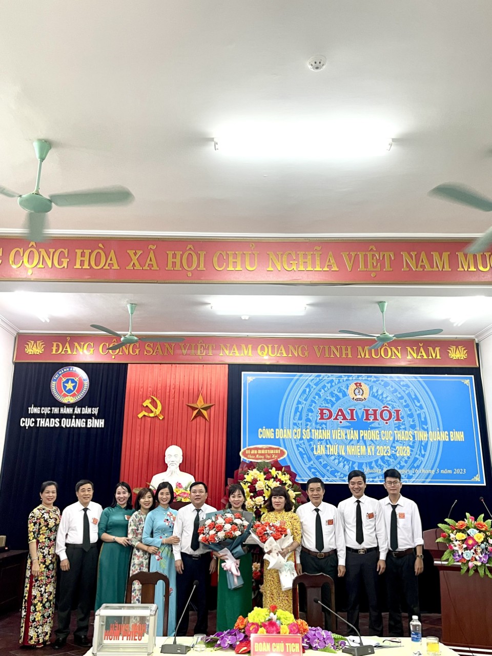 Công đoàn cơ sở thành viên Văn phòng Cục THADS tỉnh Quảng Bình tổ chức thành công Đại hội lần thứ IV, nhiệm kỳ 2023-2028