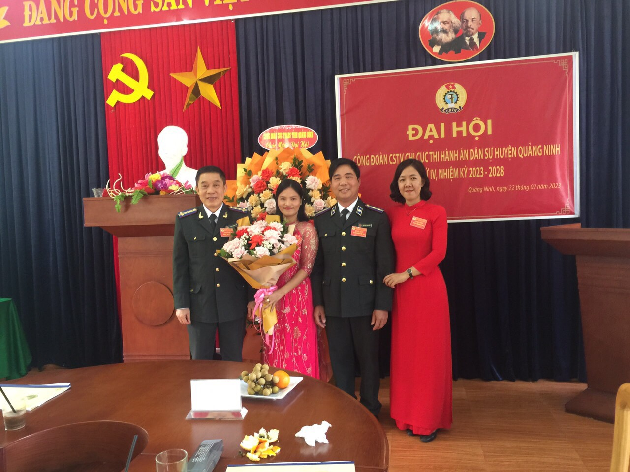 Công đoàn cơ sở thành viên Chi cục THADS huyện Quảng Ninh tổ chức thành công Đại hội nhiệm kỳ 2023-2028