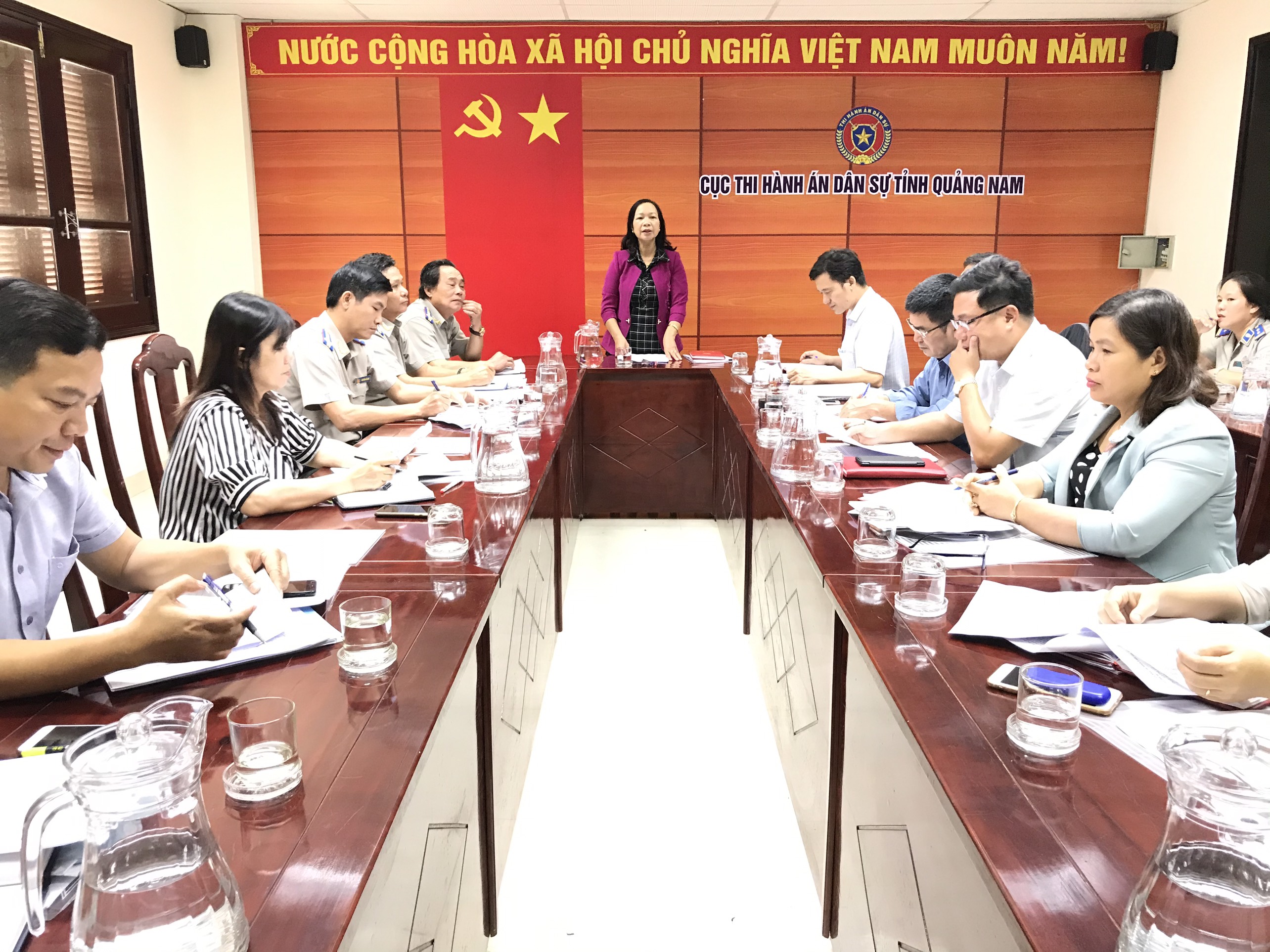 Ban Pháp chế Hội đồng nhân dân tỉnh giám sát công tác thi hành án dân sự, theo dõi thi hành án hành chính tại Cục Thi hành án dân sự tỉnh Quảng Nam