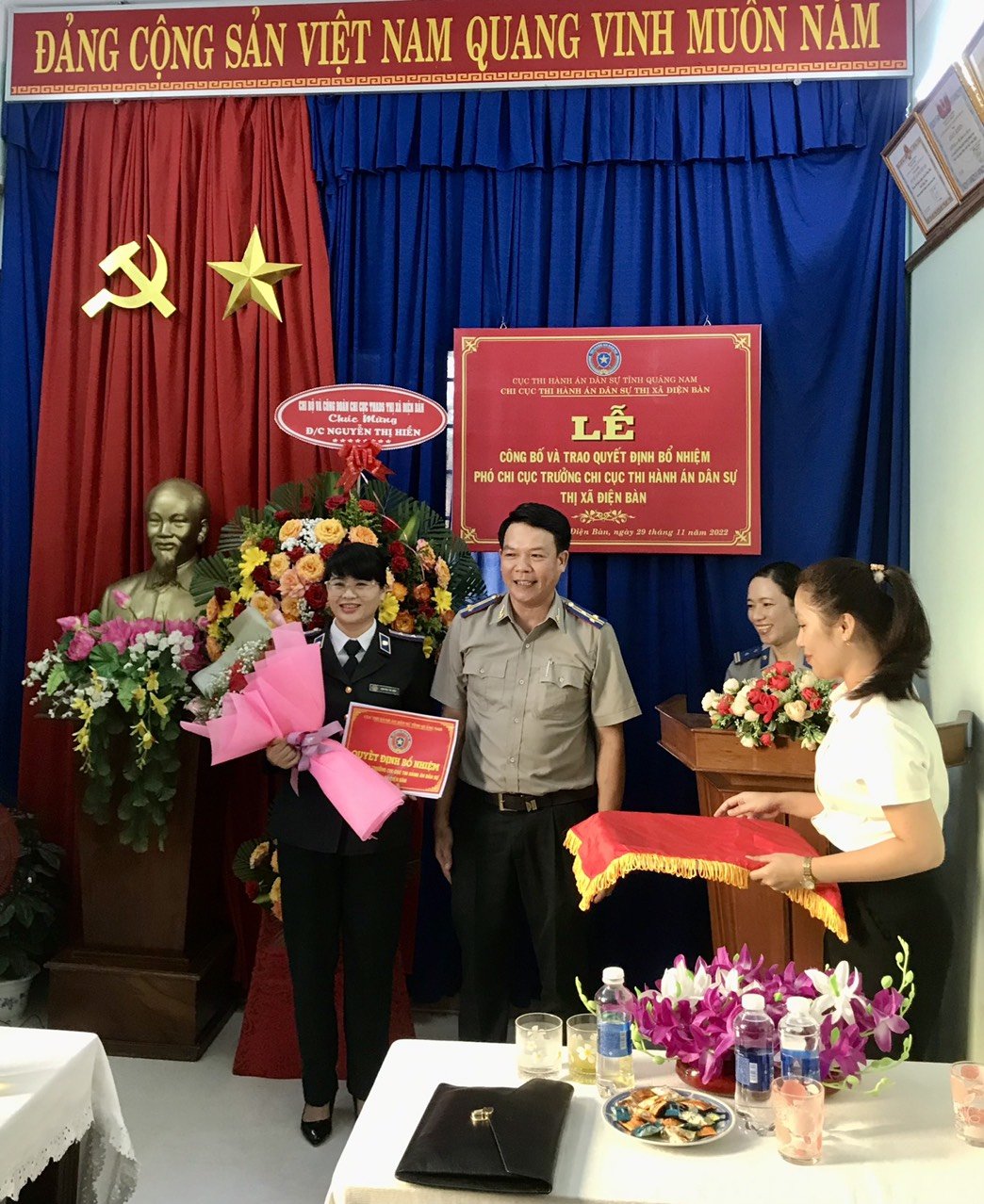 Lễ công bố quyết định bổ nhiệm Phó Chi cục trưởng Chi cục Thi hàn án dân sự thị xã Điện Bàn