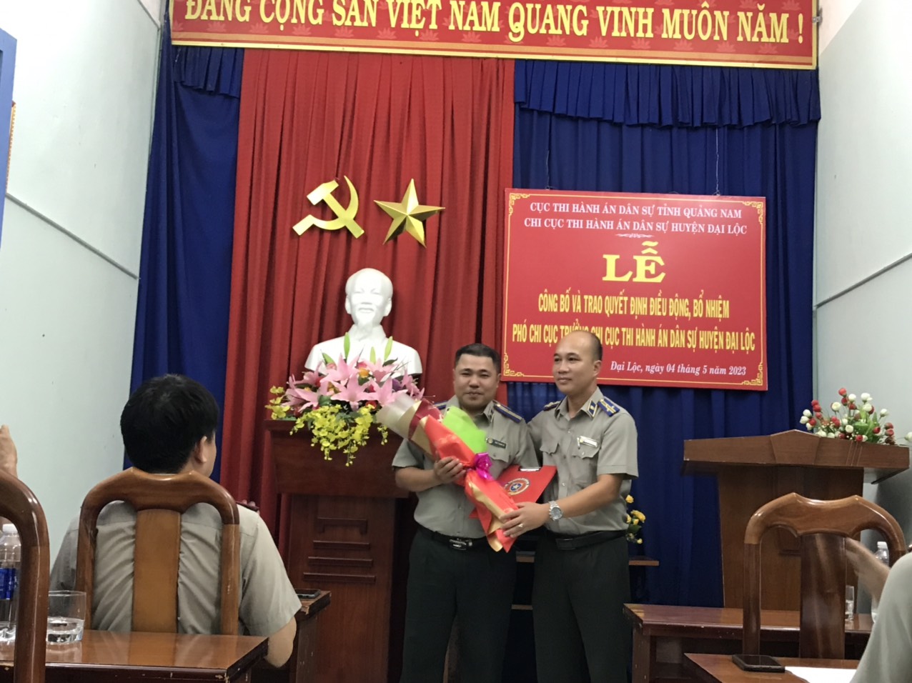 Lễ công bố Quyết định điều động, bổ nhiệm Phó chi cục trưởng Chi cục Thi hành án dân sự huyện Đại Lộc
