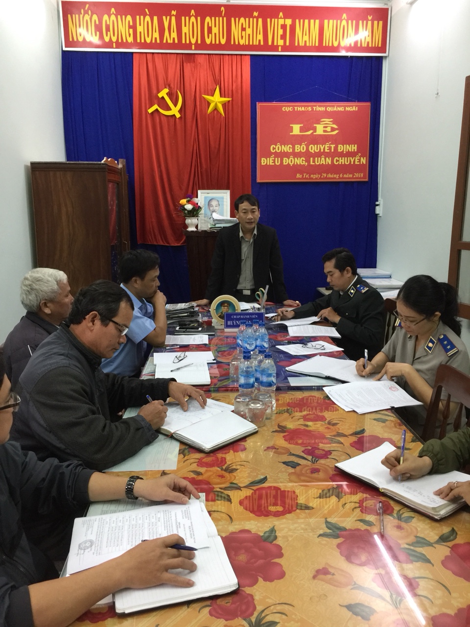 Cục trưởng Cục THADS tỉnh Quảng Ngãi làm việc với Chi cục THADS các huyện: Ba Tơ, Bình Sơn và Đức Phổ