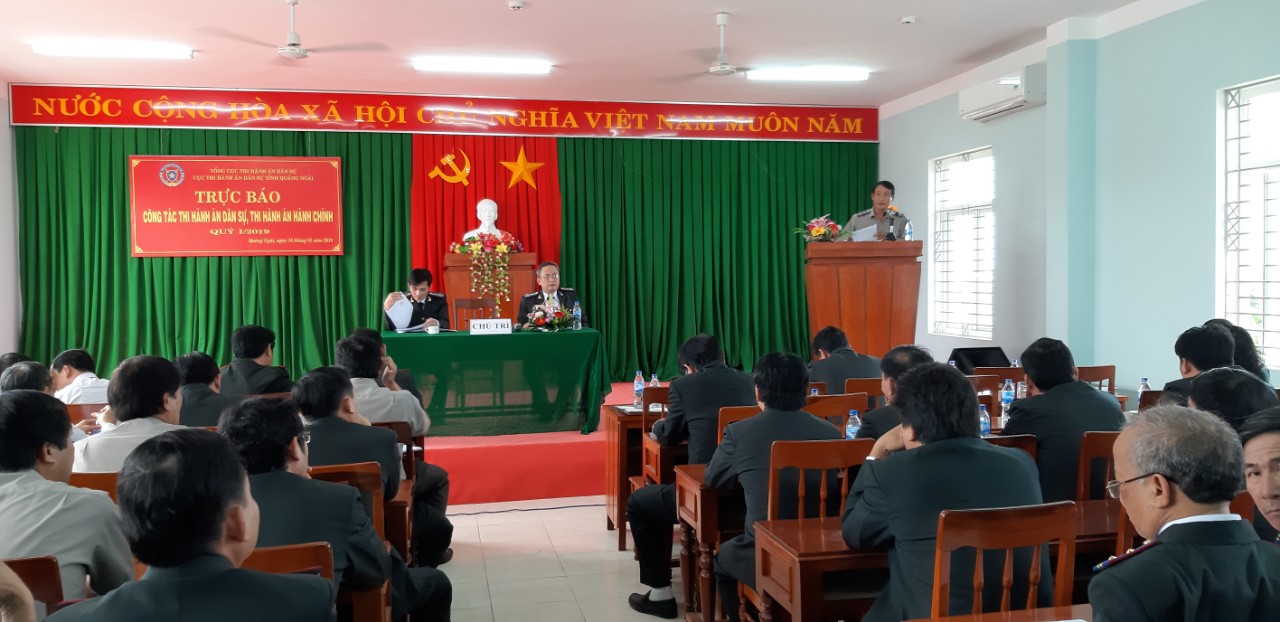 Cục Thi hành án dân sự tỉnh Quảng Ngãi tổ chức trực báo Quý I/2019