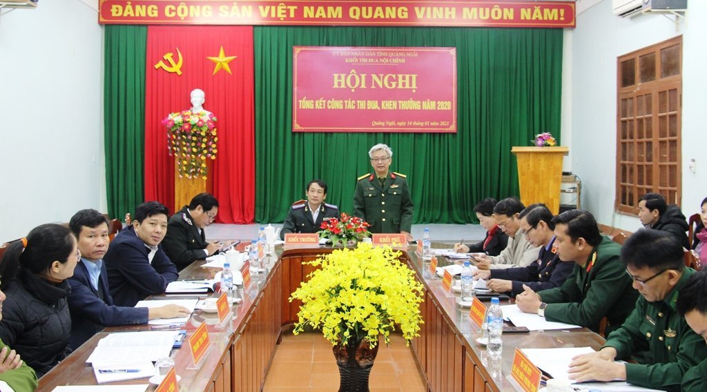 Khối thi đua Nội chính tỉnh Quảng Ngãi tổng kết công tác năm 2020