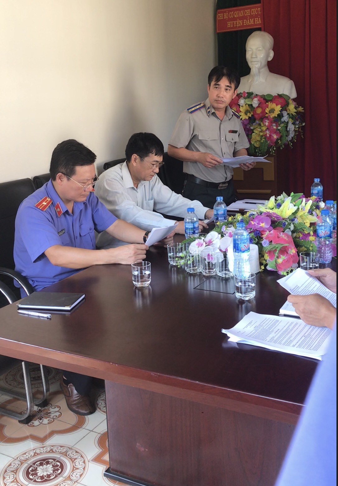 Kiểm sát trực tiếp hoạt động Thi hành án dân sự tại Chi cục THADS Huyện Đầm Hà, tỉnh Quảng Ninh.