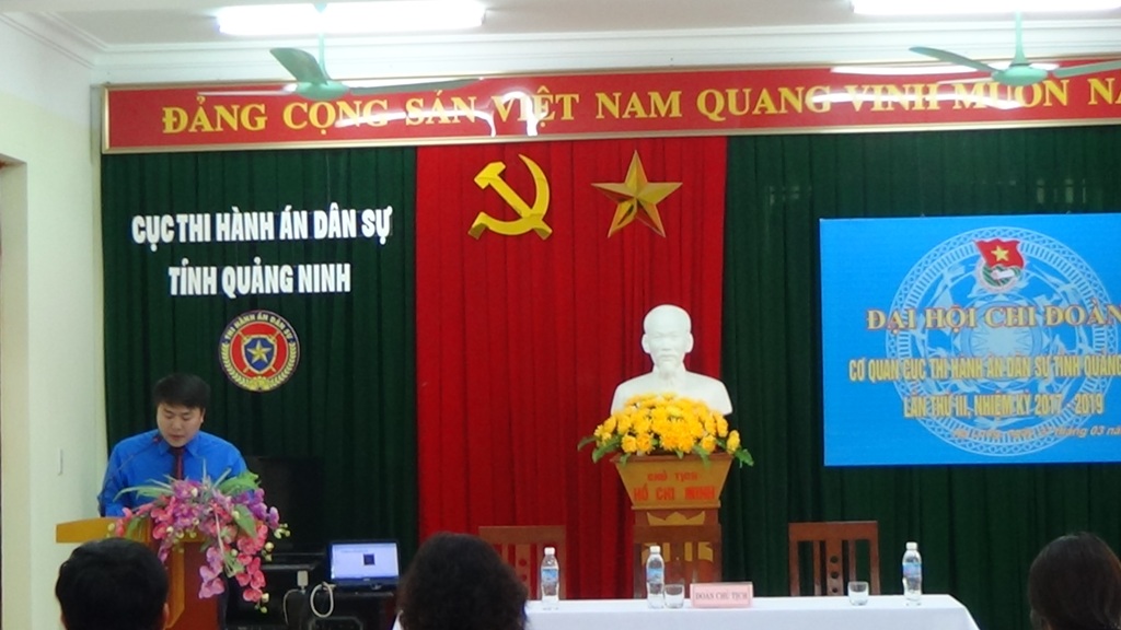 Chi đoàn Thanh niên Cộng sản Hồ Chí Minh Cục Thi hành án dân sự tỉnh Quảng Ninh tổ chức Đại hội lần thứ III nhiệm kỳ 2017 - 2019