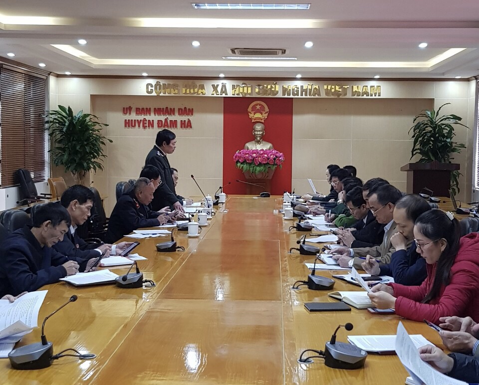 Ban chỉ đạo thi hành án dân sự tỉnh Quảng Ninh làm việc với Ban chỉ đạo thi hành án dân sự huyện Đầm Hà