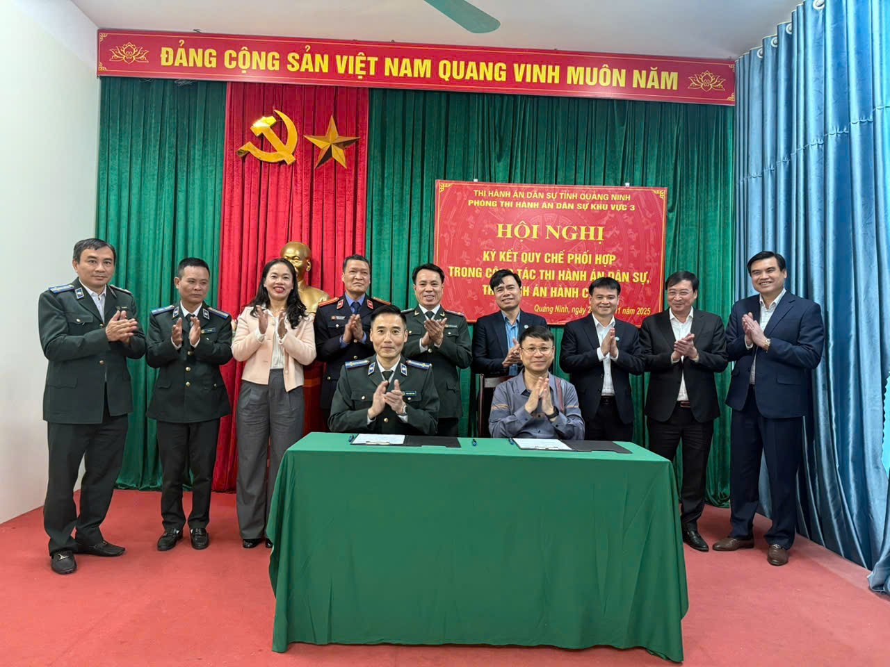 Phòng THADS Khu vực 3 - Quảng Ninh tổ chức ký Quy chế phối hợp với 7 xã, phường, đặc khu