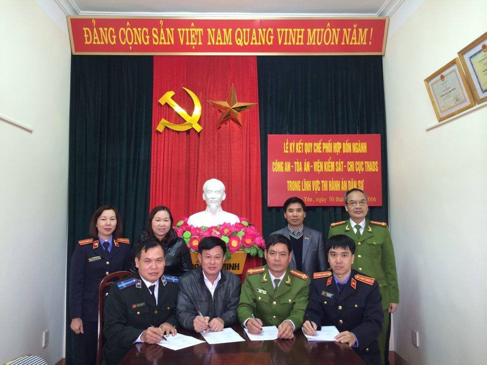 Lễ ký kết quy chế phối hợp liên ngành trong công tác thi hành án dân sự tại Chi cục Thi hành án dân sự huyện Tiên Yên