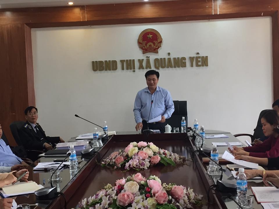 Ban chỉ đạo Thi hành án dân sự thị xã Quảng Yên họp cho ý kiến cưỡng chế  và giải quyết thi hành án 5 vụ việc có khó khăn vướng mắc