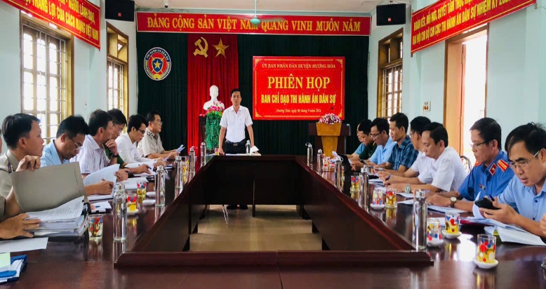 BAN CHỈ ĐẠO THI HÀNH ÁN DÂN SỰ HỌP SƠ KẾT CÔNG TÁC 6 THÁNG ĐẦU NĂM VÀ CHỈ ĐẠO CÔNG TÁC TỔ CHỨC THI HÀNH ÁN